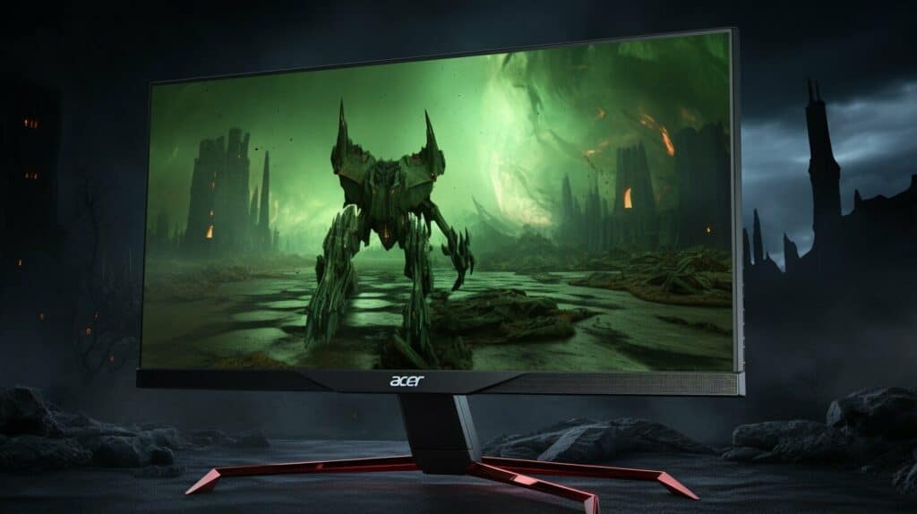 Acer monitor displaying vivid graphics
