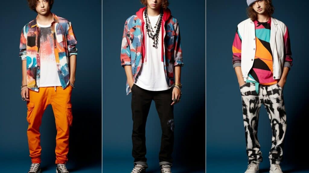 Pacsun clothing with bold prints and graphics