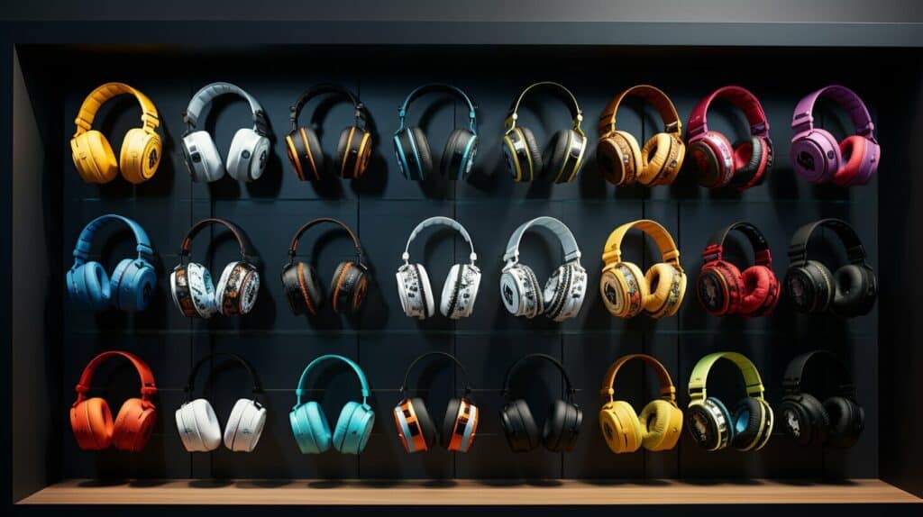 Skullcandy headphones on display