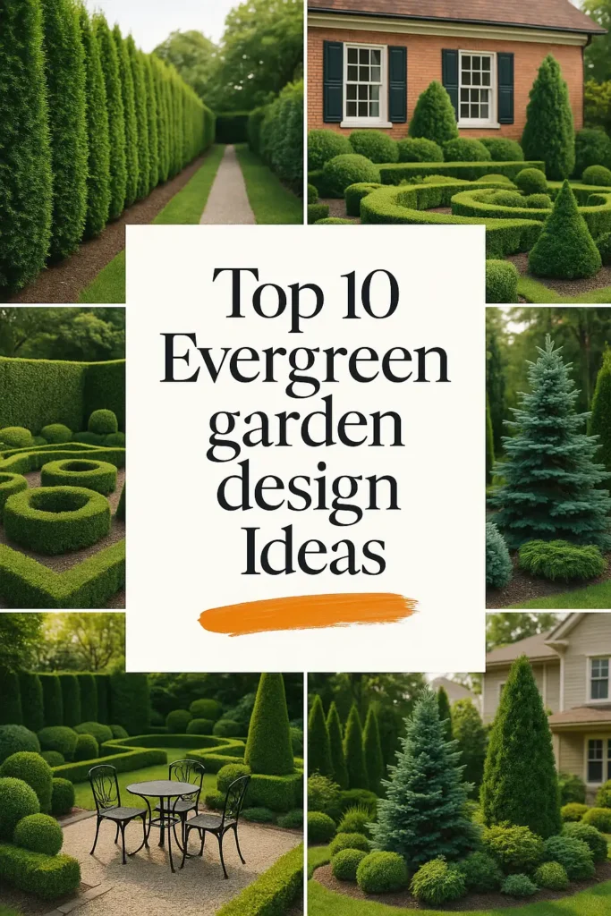evergreen garden design